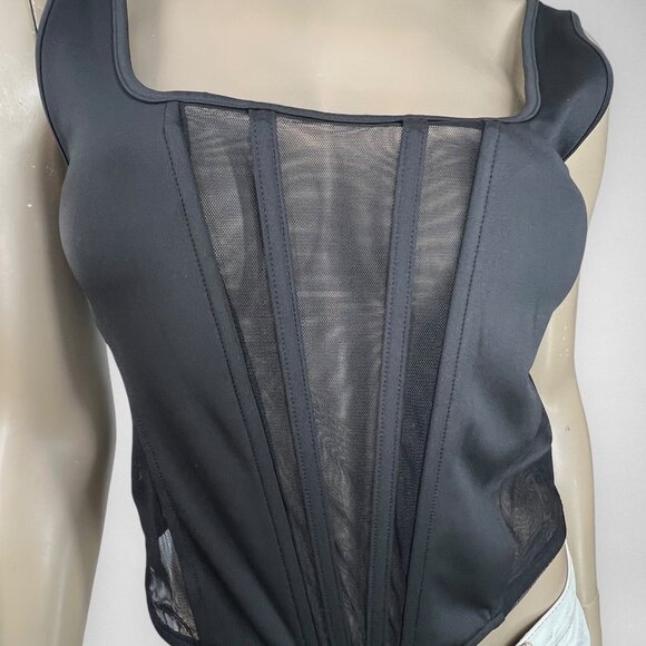NWT EXPRESS Black Corset Top M - Picture 7 of 10